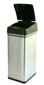 iTouchless Deodorizer Touch-Free 13-Gallon Automatic Stainless-Steel Trash Can