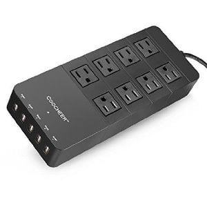 Coocheer Home Power Strip with 5-port USB