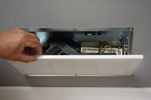 QuickSafes Hidden Compartment Air Vent RFID Locked Safe
