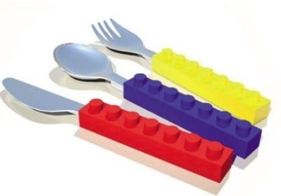 Fred Snack & Stack Kids Utensil Set Interlocking Building Block