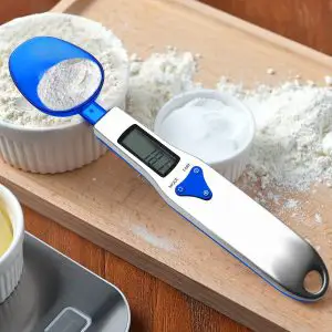 TOPOM Digital Scale Spoon LCD Display Kitchen Spoon Scale with 3 Detachable Weighing Spoons