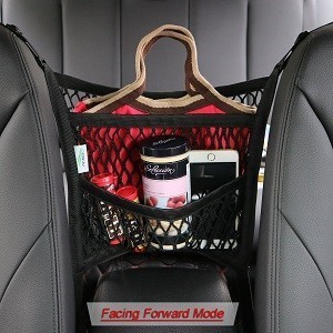 AMEIQ 3-Layer Car Mesh Organizer, Seat Back Net Bag