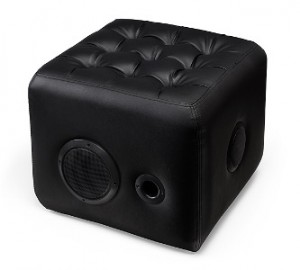 Ottoman with Built-In Bluetooth Speakers