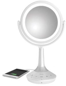 iHome Vanity Mirror with Bluetooth Audio Speakerphone and USB Charging