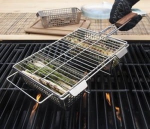 Stainless Steel 3-Compartment Grill Basket