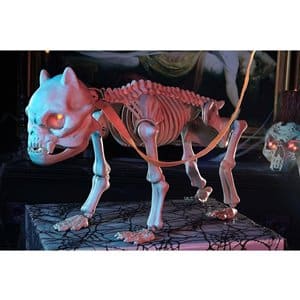 Animated Barking and Growling Skeleton Dog