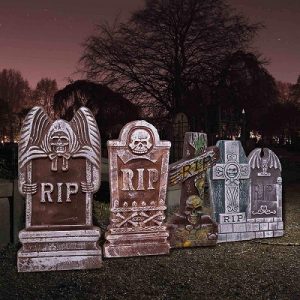 Halloween Foam RIP Graveyard Tombstones (5 Pack)