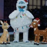 Rudolph, Clarice, and Bumble Lawn Sculptures