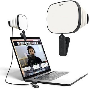 Zumy Laptop Video Light with Padded Computer Clip, Portable, USB Powered with 4 Light Levels, Designed for Video Conference Lighting