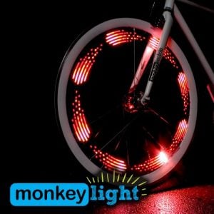 Monkey Light M210 - 80 Lumen Bike Light - 360° Visibility - Wheel & Spoke Light