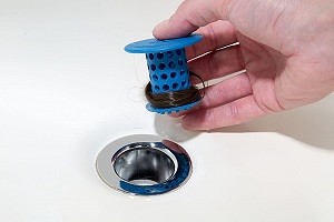 TubShroom The Revolutionary Tub Drain Protector Hair Catcher/Strainer/Snare, Blue