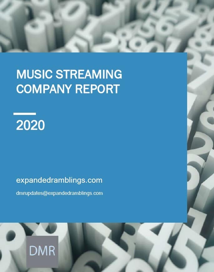 Music Streaming Company Report 2020 Cover